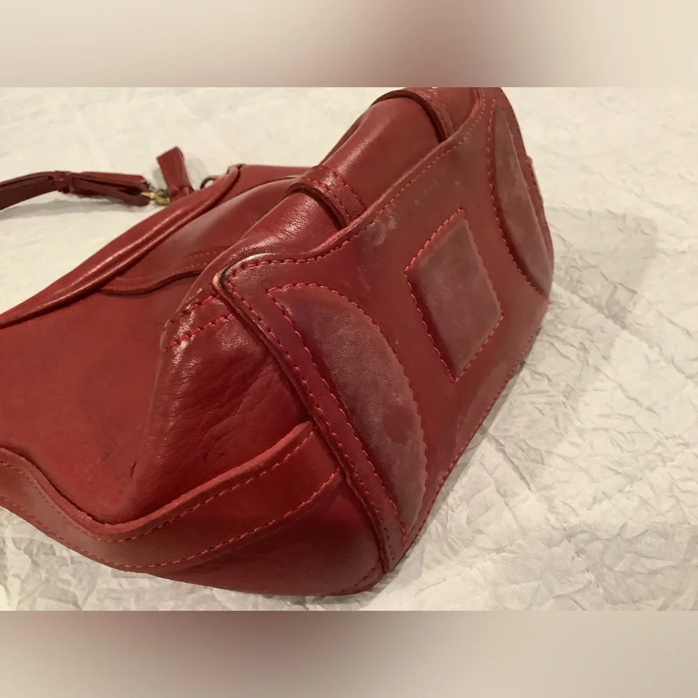 Coach Vintage Red Leather Amanda Bag